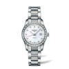 longines conquest classic automatico mujer acero 29.5mm esfera blanca diamantes con brazalete de acero L2.285.0.87.6