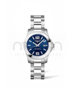 longines conquest automatico mujer acero esfera azul brazalete l3.276.4.99.6