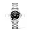longines conquest cuarzo mujer acero negro brazalete l3.376.4.58.6