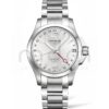 longines conquest gmt automatico hombre acero esfera gris brazalete l3.687.4.76.6