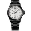 longines vhp cuarzo acero negro esfera blanca 41mm brazalete acero negro L3.716.2.76.6