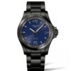 longines vhp cuarzo acero negro esfera azul 41mm brazalete negro L3.716.2.96.6
