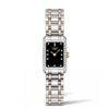 longines dolce vita cuarzo mujer acero rosa esfera negra con diamantes brazalete bicolor L5.258.5.59.7