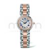 longines prima luna cuarzo acero mujer 26.5mm esfera romanos azules con brazalete bicolor L8.110.5.79.6