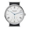 NOMOS LUDWIG DATUM AUTOMÁTICO 40MM ACERO ESFERA GRIS PLATEADA PIEL NEGRA REF 271
