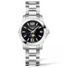 LONGINES-CONQUEST-29.5MM-CUARZO-ACERO-ESFERA-NEGRA -BRAZALETE-DE-ACERO-L3.380.4.58.6