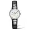 LONGINES-ELEGANT-29MM-AUTOMÁTICO-ACERO-ESFERA-NÁCAR-Y-BISEL-CON-DIAMANTES-PIEL-NEGRA-L4.310.0.87.2