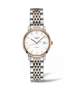 LONGINES-ELEGANT-29MM-AUTOMÁTICO-ACERO-PVD-ROSA-ESFERA-BLANCA-BRAZALETE-L4.310.5.12.7