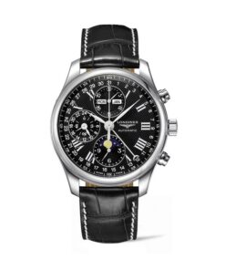 LONGINES-MASTER-COLLECTION-42MM-CRONÓGRAFO-ESFERA-NEGRA-FASE-LUNAR-AUTOMÁTICO-CORREA-PIEL-NEGRA-L2.773.4.51.7