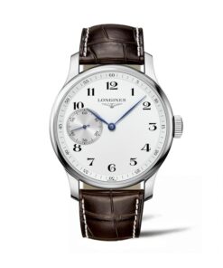 LONGINES-MASTER-COLLECTION-47.5MM-MECÁNICO-CUERDA-MANUAL-ACERO-CORREA-PIEL-MARRÓN-L2.841.4.18.3