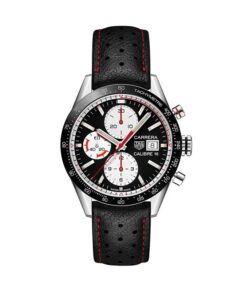 TAG-HEUER-CARRERA-CALIBRE-16-AUTOMÁTICO-CRONÓGRAFO-ACERO-ESFERA-NEGRA-PIEL-NEGRA-PERFORADA CV201AP.FC6429