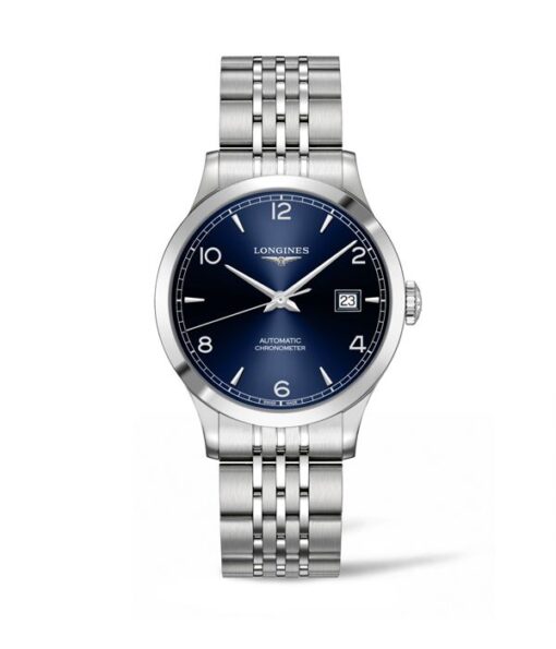 LONGINES-RECORD-AUTOMÁTICO-HOMBRE-ESFERA-AZUL-BRAZALETE-38.5MM-L2.820.4.96.6