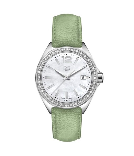 TAG-HEUER-FORMULA-1-CUARZO-35MM-ACERO-ESFERA-MADRE-PERLA-BISEL-DIAMANTES-PIEL-VERDE WBJ131A.FC8249