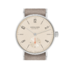 NOMOS TANGENTE MECÁNICO MANUAL 33MM MUJER ACERO ESFERA CHAMPAGNE CORREA DE PIEL BEIGE REF 150