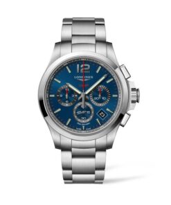 longines-conquest-vhp-cronografo-41mm-esfera-azul-brazalete-acero-l3.717.4.96.6